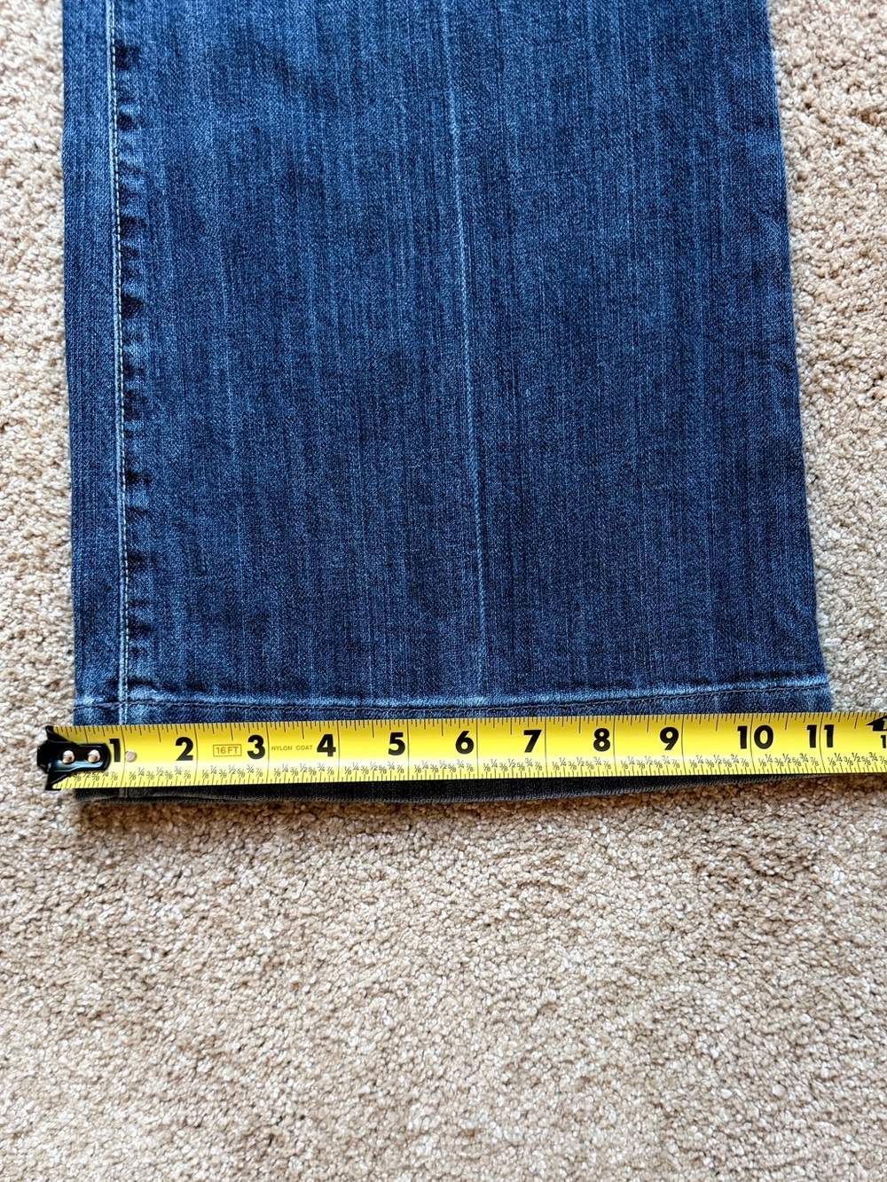 Vintage 7 For All Mankind Dojo Flare Jeans 32 Crystal Embellished Pocket USA Y2K - Picture 15 of 16